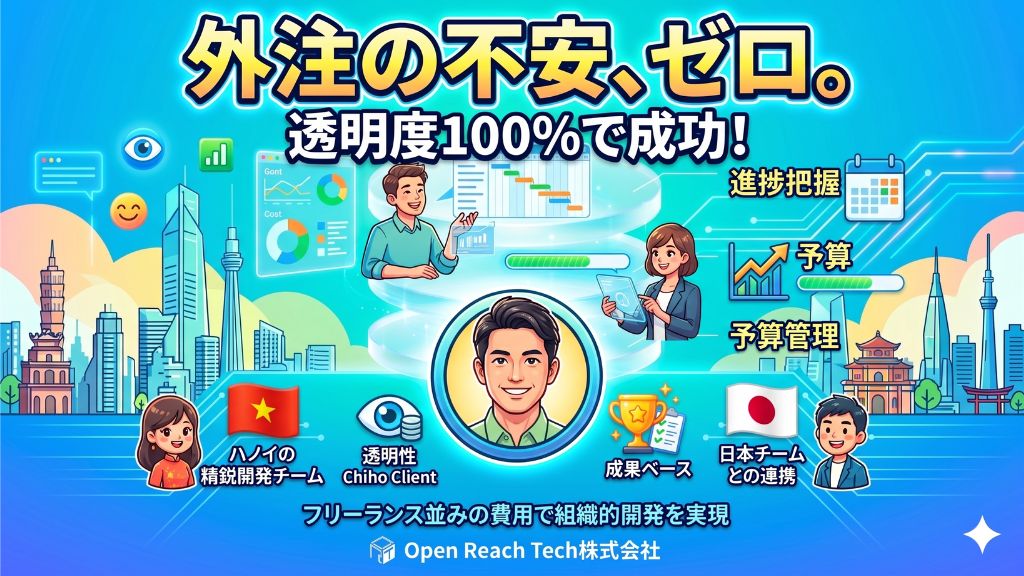 Banner of 「ブラックボックス化」を打破し、外注の不安をゼロにを実現 — ORTのタスクベース開発を体験しませんか