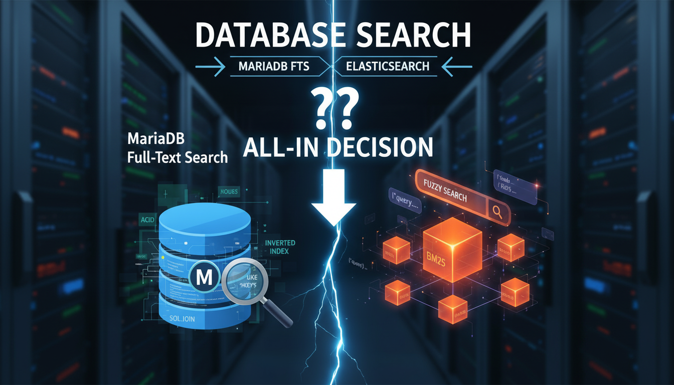 MariaDB FTS vs. Elasticsearch: Choosing Your Backend Search Solution