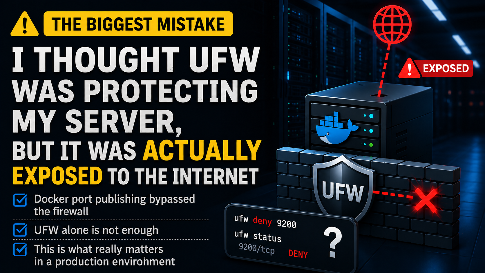 I Thought UFW Was Protecting My Server. I Was Wrong