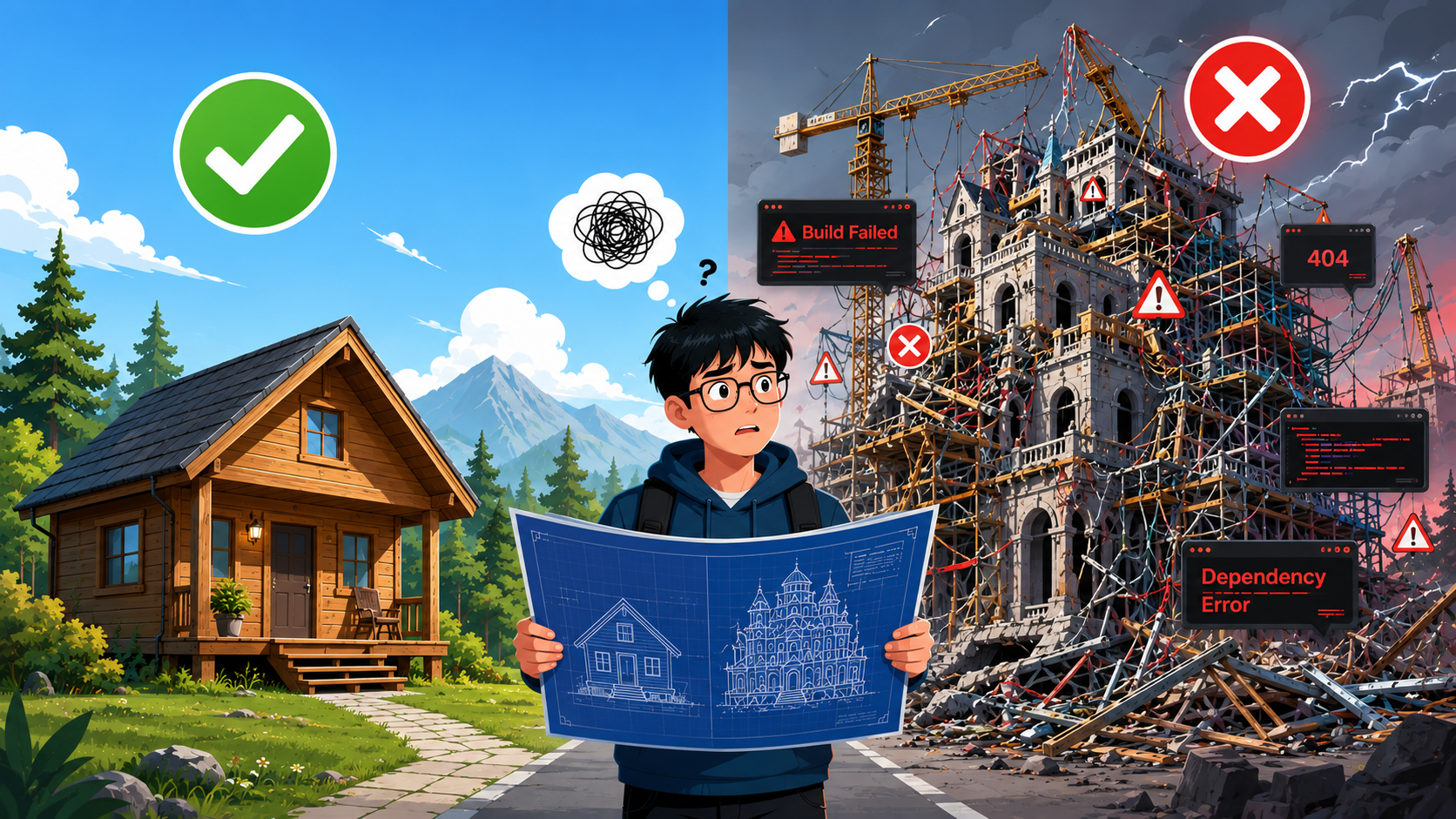 Do not Build a Mansion When All You Need Is a Hut: A "Maturity" Lesson from an IT Student